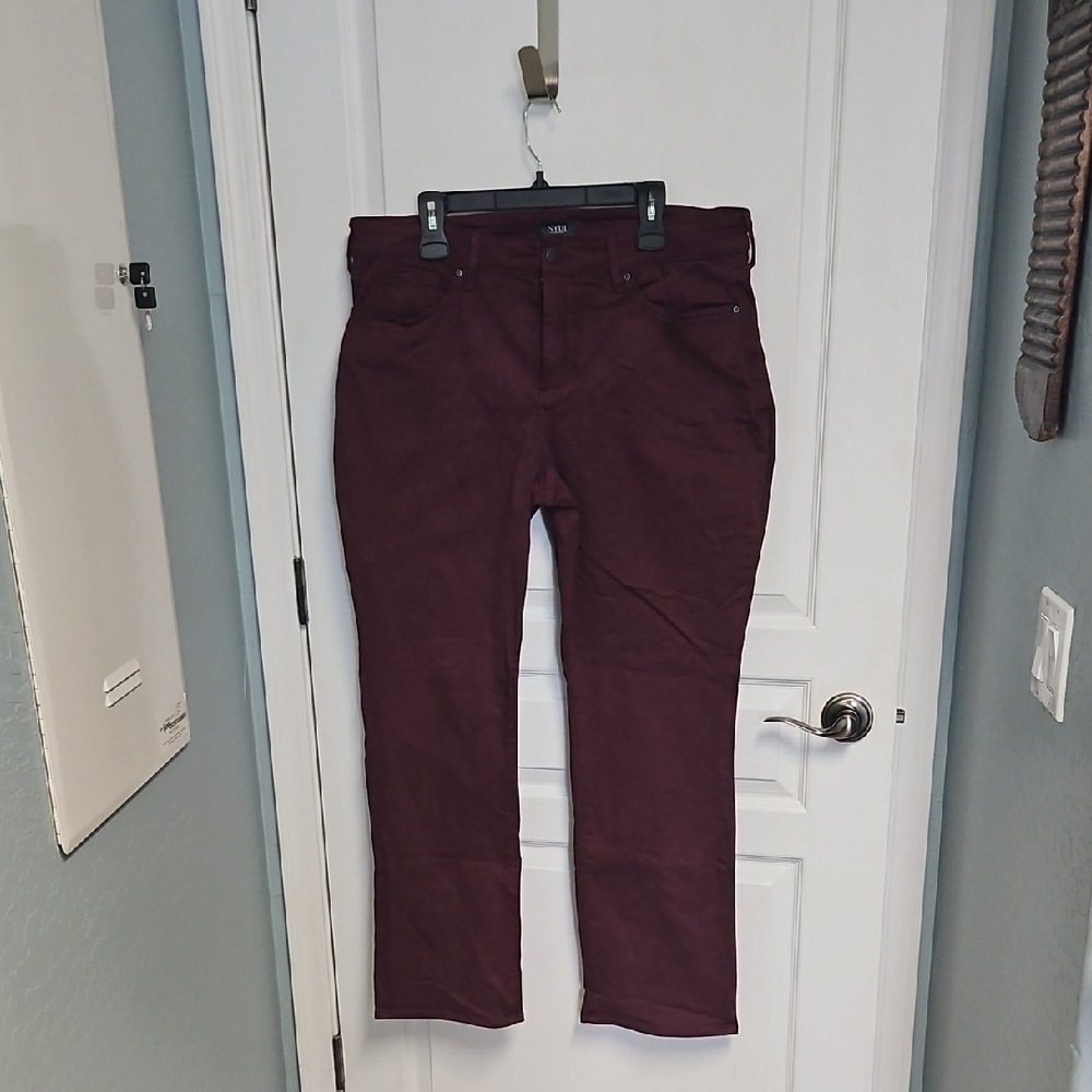 NYDJ Not Your Daughters Jeans Marilyn Straight Magenta - Womens Plus 18W